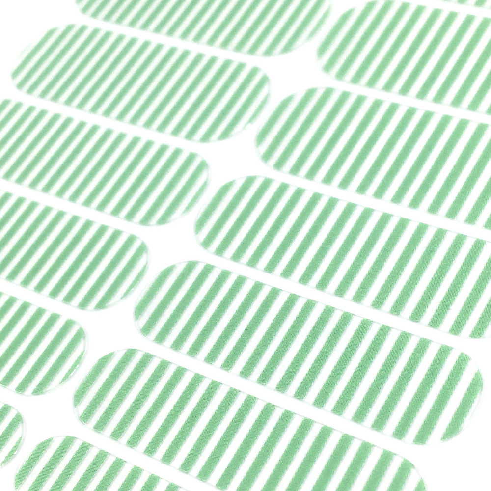 Jamberry Aqua Stripe on Clear Nail Wraps, TBT Full